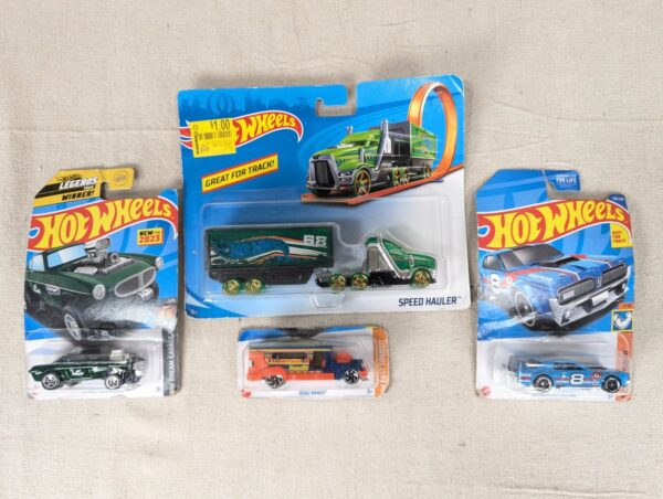 Hot Wheels Die-Cast Car Lot 4pc Speed Hauler Mercury Cougar Volvo Road Bandit...
