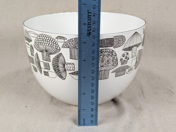 Scandinavian MCM Kaj Franck Arabia Finel Mushroom Enamel Bowl Mid-Century Modern