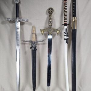 Collection of 5 Decorative Fantasy Replica Swords and Daggers Master Cutlery