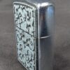 Zippo Windproof Lighter High Polish Chrome Ornate Scrollwork Emblem 2003 Vintage