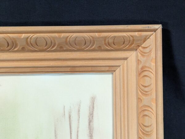 Myrtle H. Troester Original Pastel Portrait Girl at Desk Vintage Framed Artwork