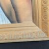 Myrtle H. Troester Original Pastel Portrait Girl at Desk Vintage Framed Artwork