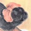 Myrtle H. Troester Original Pastel Portrait Girl at Desk Vintage Framed Artwork