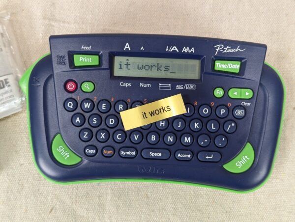Brother P-touch PT-80 Handheld Label Maker with Original Packaging and Manual