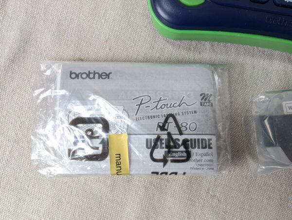 Brother P-touch PT-80 Handheld Label Maker with Original Packaging and Manual