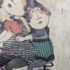Boulanger After School Framed Lithograph Ink Signed Art Print Mother and Child