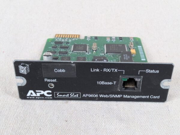 10-3773.jpg APC SmartSlot Network Management Card AP9606 10Base-T Ethernet Vintage 1998