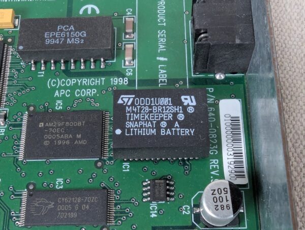 10-3778.jpg APC SmartSlot Network Management Card AP9606 10Base-T Ethernet Vintage 1998