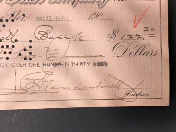 Antique 1906 The State Bank and Trust Company Carson City Nevada Bank Check E...