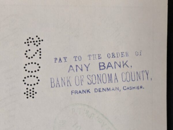 1901 The Bullion and Exchange Bank Carson City NV Vintage Bank Check Ephemera