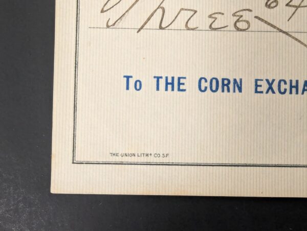 Vintage 1908 The Bullion and Exchange Bank Carson City Nevada Bank Check Ephe...