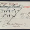 Antique 1903 The State Bank and Trust Company Carson City Nevada Bank Check P...