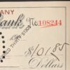 Antique 1903 The State Bank and Trust Company Carson City Nevada Bank Check P...