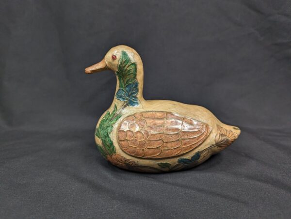 10-384.jpg Vintage Chinese Cloisonné Enamel Duck Decorative Figurine MidCentury Collecitble