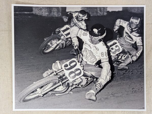 Vintage-Style Motorcycle Flat Track Racing Photograph Print 2008 Dan Mahony M...