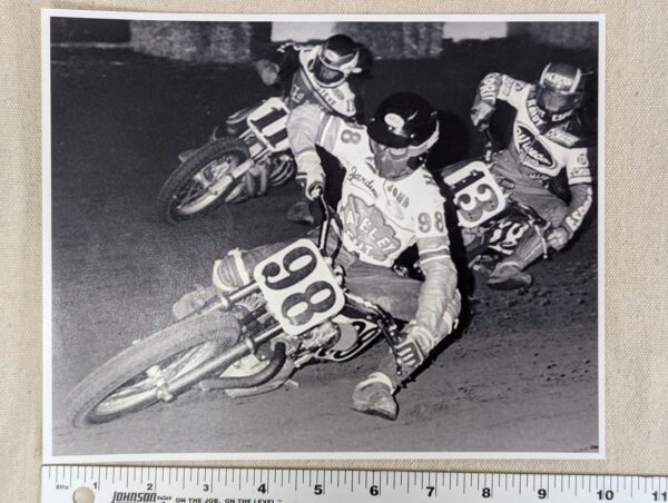 Vintage-Style Motorcycle Flat Track Racing Photograph Print 2008 Dan Mahony M...