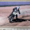 Vintage Flat Track Motorcycle Racer Action Photograph Dan Mahony 2008 Print E...