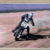 Vintage Flat Track Motorcycle Racer Action Photograph Dan Mahony 2008 Print E...