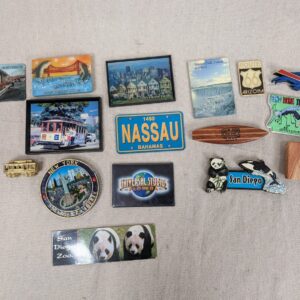 Souvenir Refrigerator Magnet Collection 16pc San Francisco NY Bahamas Niagara...