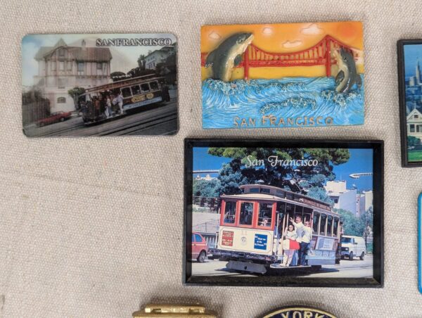 Souvenir Refrigerator Magnet Collection 16pc San Francisco NY Bahamas Niagara...