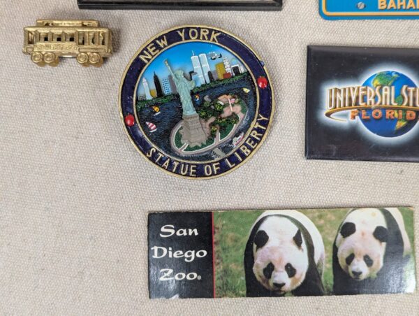 Souvenir Refrigerator Magnet Collection 16pc San Francisco NY Bahamas Niagara...