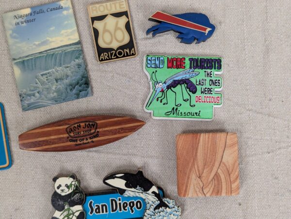 Souvenir Refrigerator Magnet Collection 16pc San Francisco NY Bahamas Niagara...