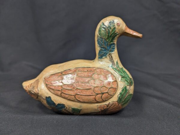 10-386.jpg Vintage Chinese Cloisonné Enamel Duck Decorative Figurine MidCentury Collecitble