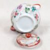Vintage Japanese Porcelain Teapot Hand-Painted Geisha Pagoda Motif Red Handle