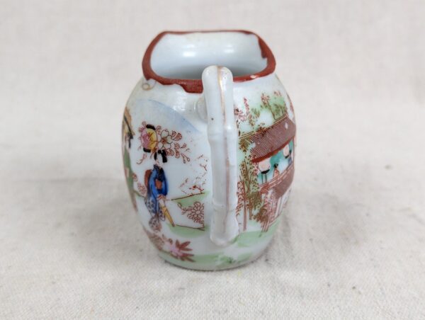 Vintage Japanese Red HandPainted Geisha Creamer Fine Porcelain