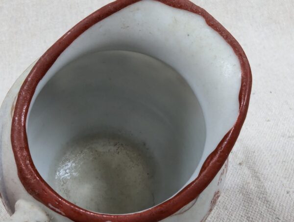 Vintage Japanese Red HandPainted Geisha Creamer Fine Porcelain