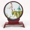 Vintage Miniature Diorama Circular Display Frame Landscape Japanese Decorativ...