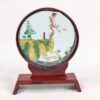 Vintage Miniature Diorama Circular Display Frame Landscape Japanese Decorativ...