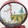 Vintage Miniature Diorama Circular Display Frame Landscape Japanese Decorativ...