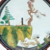 Vintage Miniature Diorama Circular Display Frame Landscape Japanese Decorativ...
