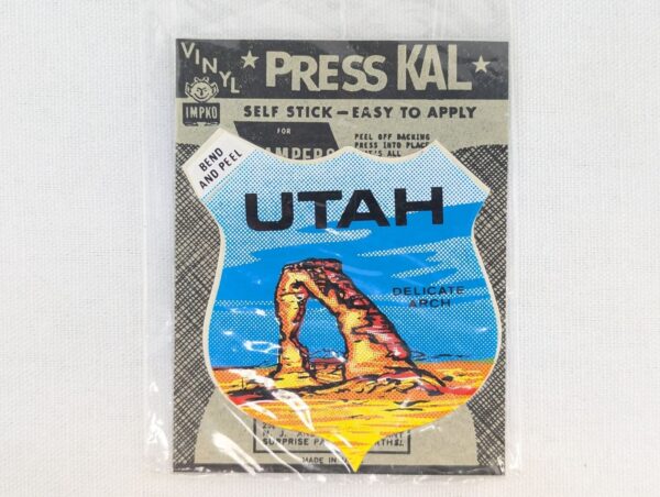 PRESS KAL Utah Delicate Arch Travel Self Stick Window Sticker Decal