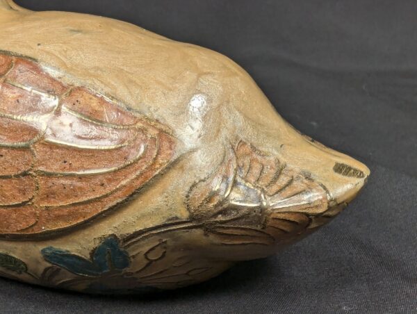10-392.jpg Vintage Chinese Cloisonné Enamel Duck Decorative Figurine MidCentury Collecitble