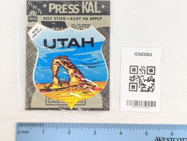 PRESS KAL Utah Delicate Arch Travel Self Stick Window Sticker Decal