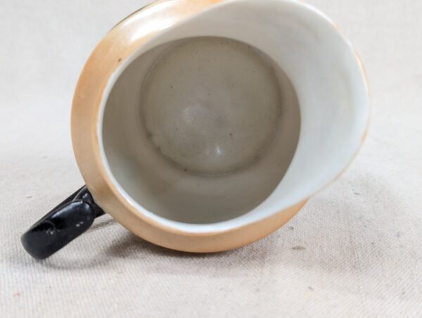 Vintage Japanese Lusterware Creamer Peach Iridescent Glaze Sailboat Decal TA ...