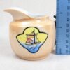 Vintage Japanese Lusterware Creamer Peach Iridescent Glaze Sailboat Decal TA ...