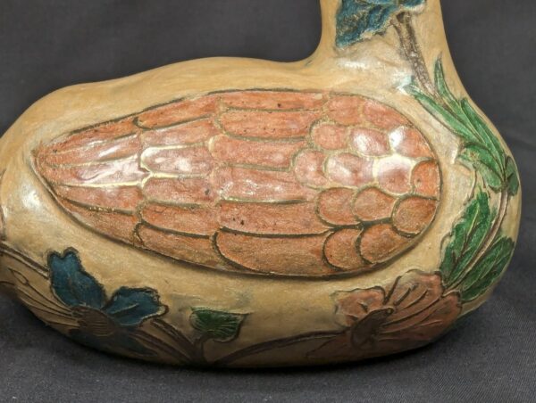 10-395.jpg Vintage Chinese Cloisonné Enamel Duck Decorative Figurine MidCentury Collecitble