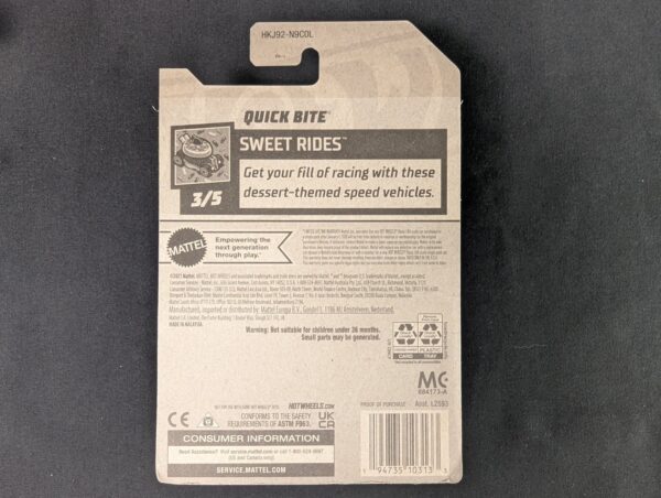 Hot Wheels Quick Bite Sweet Rides Hot Chicken Food Truck 3/5 Series New Creased