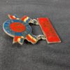 Vintage 1981 Hang Ten World's Greatest Cowboy Enamel Pin Red White Blue Logo