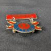 Vintage 1981 Hang Ten World's Greatest Cowboy Enamel Pin Red White Blue Logo