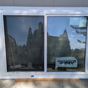 Replacement Vinyl Sliding Window Alside 3A02 59 1/4 x 43 3/4 White Flange W06