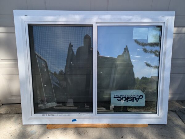 10-4062.jpg Replacement Vinyl Sliding Window Alside 3A02 59 1/4 x 43 3/4 White Flange W06