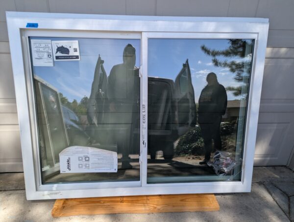 10-4070.jpg Replacement Vinyl Sliding Window Alside 3A02 59 1/4 x 43 3/4 White Flange W06