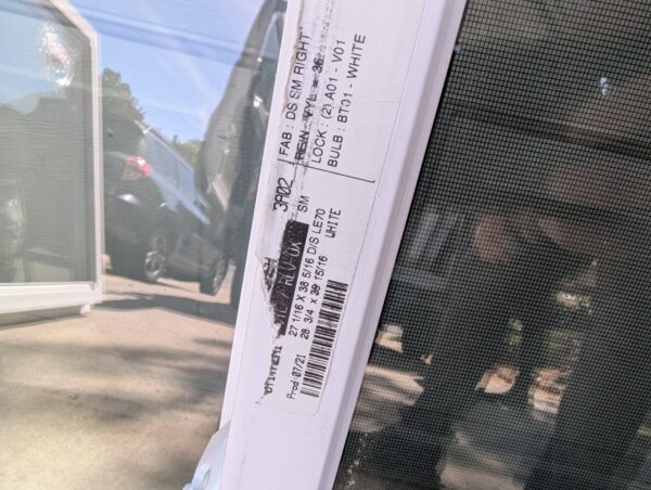 10-4074.jpg Replacement Vinyl Sliding Window Alside 3A02 59 1/4 x 43 3/4 White Flange W06