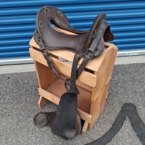 WWI US Army Model 1912 Cavalry Saddle Hotze & Sons 1918 Spalding 1917 12 Inch
