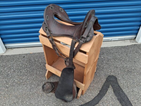 WWI US Army Model 1912 Cavalry Saddle Hotze & Sons 1918 Spalding 1917 12 Inch