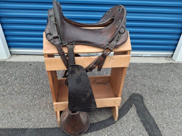 WWI US Army Model 1912 Cavalry Saddle Hotze & Sons 1918 Spalding 1917 12 Inch
